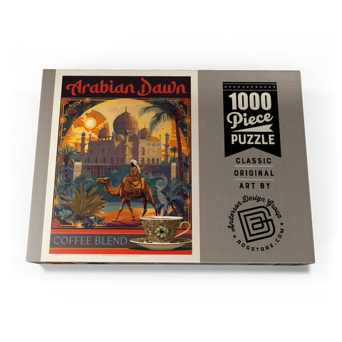 Arabian Dawn Coffee Blend, Vintage Poster 1000 Puzzle Schachtel Ansicht3