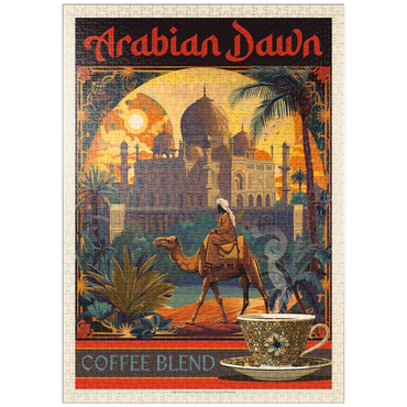 puzzleplate Arabian Dawn Coffee Blend, Vintage Poster 1000 Puzzle