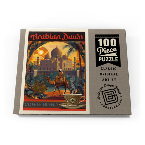Arabian Dawn Coffee Blend, Vintage Poster 100 Puzzle Schachtel Ansicht3