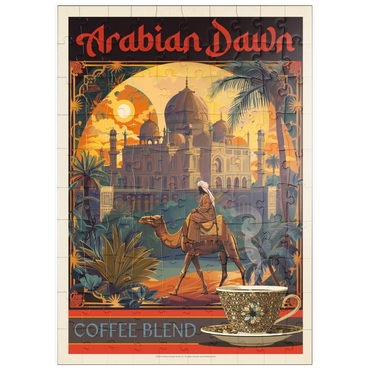 puzzleplate Arabian Dawn Coffee Blend, Vintage Poster 100 Puzzle