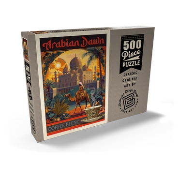 Arabian Dawn Coffee Blend, Vintage Poster 500 Puzzle Schachtel Ansicht2