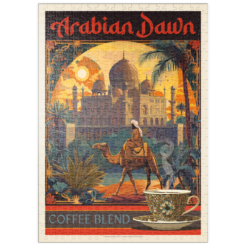 puzzleplate Arabian Dawn Coffee Blend, Vintage Poster 500 Puzzle