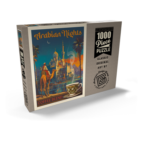 Arabian Nights Coffee Blend, Vintage Poster 1000 Puzzle Schachtel Ansicht2