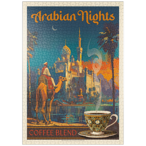 puzzleplate Arabian Nights Coffee Blend, Vintage Poster 1000 Puzzle