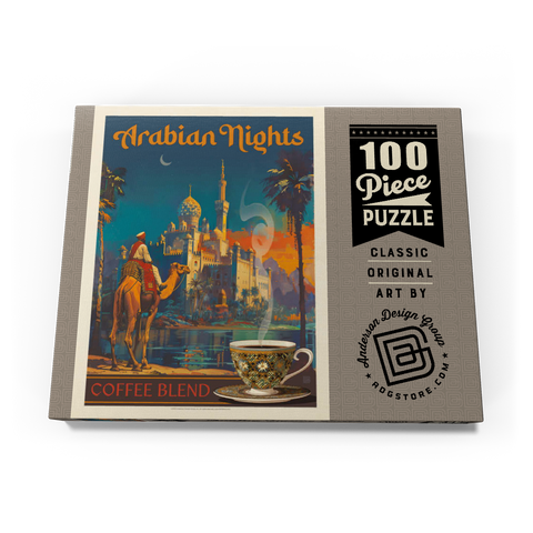Arabian Nights Coffee Blend, Vintage Poster 100 Puzzle Schachtel Ansicht3