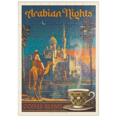 puzzleplate Arabian Nights Coffee Blend, Vintage Poster 100 Puzzle