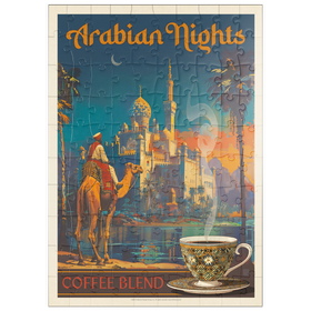 Darstellung des Puzzle Motivs Arabian Nights Coffee Blend, Vintage Poster - Puzzleteile: 100
