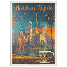 Darstellung des Puzzle-Motivs Arabian Nights Coffee Blend, Vintage Poster – Puzzleteile: 200