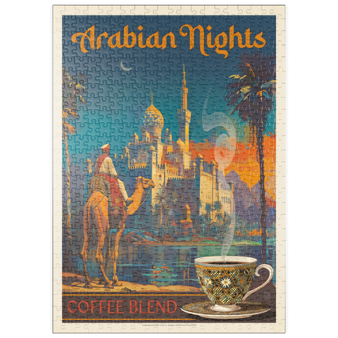 puzzleplate Arabian Nights Coffee Blend, Vintage Poster 500 Puzzle