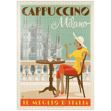 puzzleplate Cappuccino di Milano, Vintage Poster 1000 Puzzle