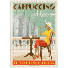 Darstellung des Puzzle Motivs Cappuccino di Milano, Vintage Poster - Puzzleteile: 1000