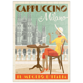 Darstellung des Puzzle Motivs Cappuccino di Milano, Vintage Poster - Puzzleteile: 100