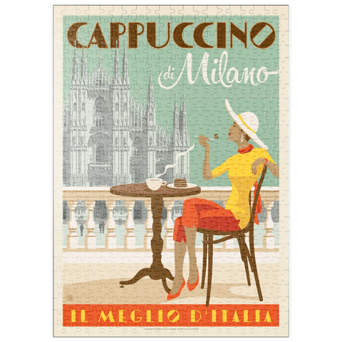 puzzleplate Cappuccino di Milano, Vintage Poster 500 Puzzle