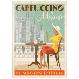 Darstellung des Puzzle Motivs Cappuccino di Milano, Vintage Poster - Puzzleteile: 500