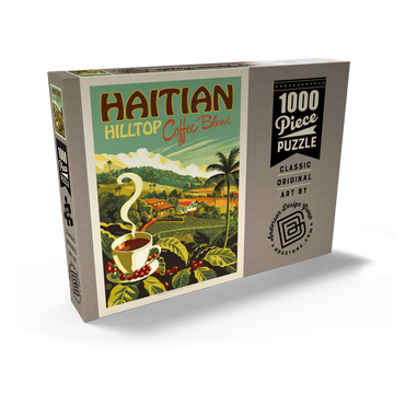 Haitian Hilltop Coffee, Vintage Poster 1000 Puzzle Schachtel Ansicht2
