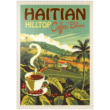 puzzleplate Haitian Hilltop Coffee, Vintage Poster 1000 Puzzle