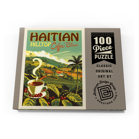 Haitian Hilltop Coffee, Vintage Poster 100 Puzzle Schachtel Ansicht3
