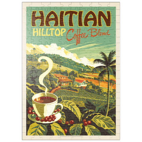 puzzleplate Haitian Hilltop Coffee, Vintage Poster 200 Puzzle