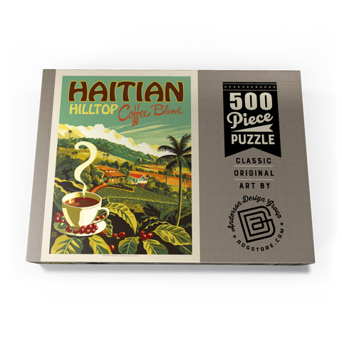 Haitian Hilltop Coffee, Vintage Poster 500 Puzzle Schachtel Ansicht3