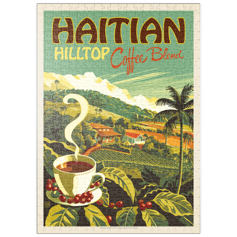 puzzleplate Haitian Hilltop Coffee, Vintage Poster 500 Puzzle
