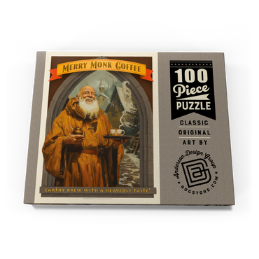 Merry Monk Coffee, Vintage Poster 100 Puzzle Schachtel Ansicht3