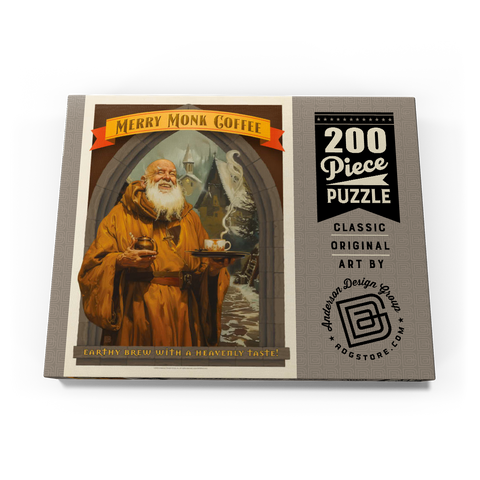 Merry Monk Coffee, Vintage Poster 200 Puzzle Schachtel Ansicht3