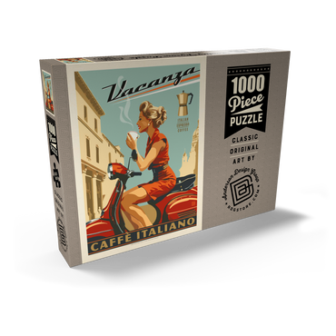Vacanza Italiana Coffee, Vintage Poster 1000 Puzzle Schachtel Ansicht2