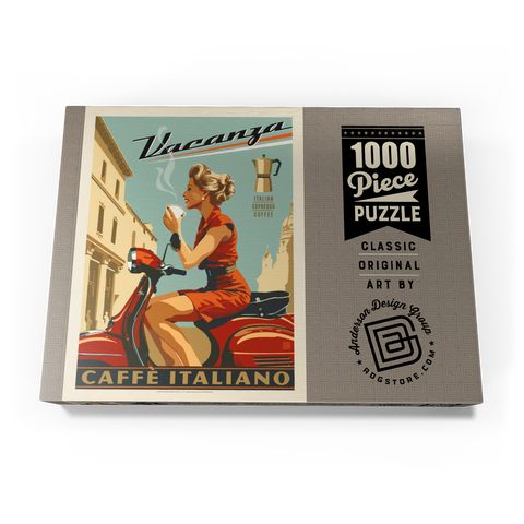 Vacanza Italiana Coffee, Vintage Poster 1000 Puzzle Schachtel Ansicht3