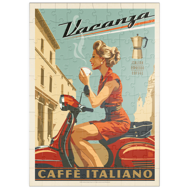 puzzleplate Vacanza Italiana Coffee, Vintage Poster 100 Puzzle