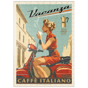 Darstellung des Puzzle Motivs Vacanza Italiana Coffee, Vintage Poster - Puzzleteile: 200