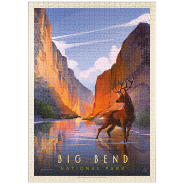puzzleplate Big Bend National Park: Made In The Shade, Vintage Poster 1000 Puzzle