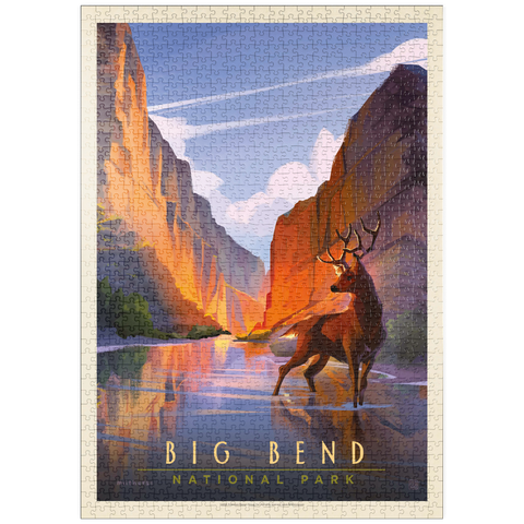 puzzleplate Big Bend National Park: Made In The Shade, Vintage Poster 1000 Puzzle