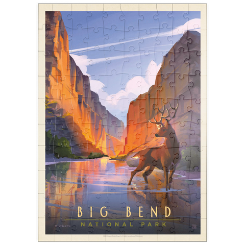 puzzleplate Big Bend National Park: Made In The Shade, Vintage Poster 100 Puzzle