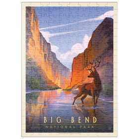 Darstellung des Puzzle-Motivs Big Bend National Park: Made In The Shade, Vintage Poster – Puzzleteile: 200