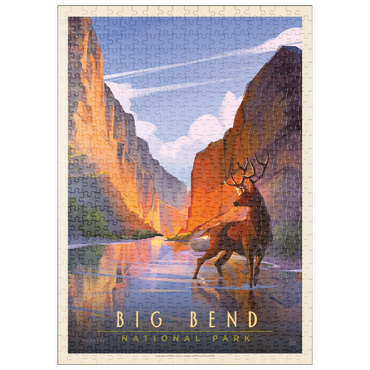 puzzleplate Big Bend National Park: Made In The Shade, Vintage Poster 500 Puzzle