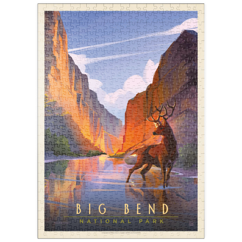 puzzleplate Big Bend National Park: Made In The Shade, Vintage Poster 500 Puzzle