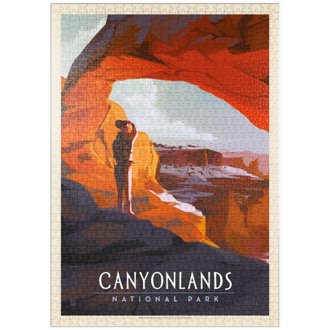 puzzleplate Canyonlands: Under Mesa Arch, Vintage Poster 1000 Puzzle