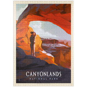 Darstellung des Puzzle Motivs Canyonlands: Under Mesa Arch, Vintage Poster - Puzzleteile: 1000