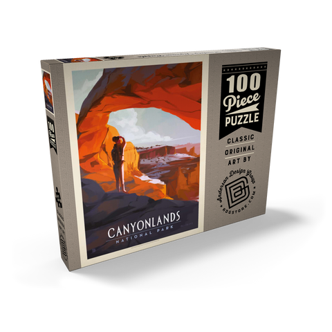 Canyonlands: Under Mesa Arch, Vintage Poster 100 Puzzle Schachtel Ansicht2