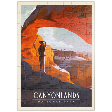 puzzleplate Canyonlands: Under Mesa Arch, Vintage Poster 100 Puzzle