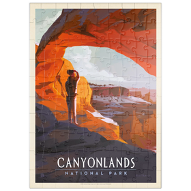 Darstellung des Puzzle Motivs Canyonlands: Under Mesa Arch, Vintage Poster - Puzzleteile: 100