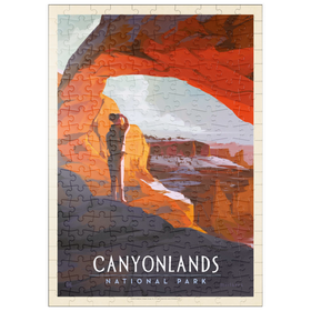 Darstellung des Puzzle Motivs Canyonlands: Under Mesa Arch, Vintage Poster - Puzzleteile: 200