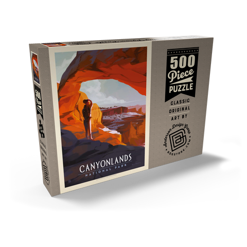 Canyonlands: Under Mesa Arch, Vintage Poster 500 Puzzle Schachtel Ansicht2