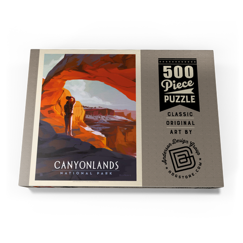 Canyonlands: Under Mesa Arch, Vintage Poster 500 Puzzle Schachtel Ansicht3
