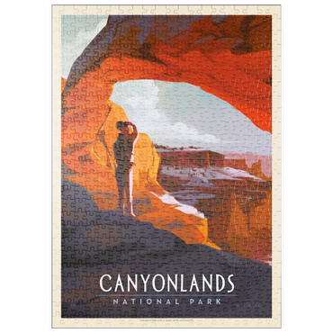 puzzleplate Canyonlands: Under Mesa Arch, Vintage Poster 500 Puzzle