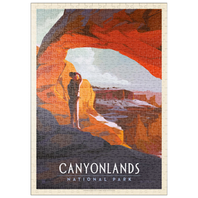 Darstellung des Puzzle Motivs Canyonlands: Under Mesa Arch, Vintage Poster - Puzzleteile: 500