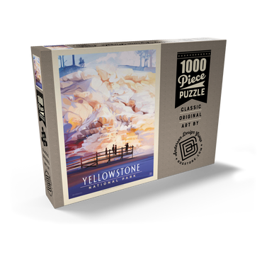 Yellowstone National Park: Mammoth Hot Springs Terraces, Vintage Poster 1000 Puzzle Schachtel Ansicht2