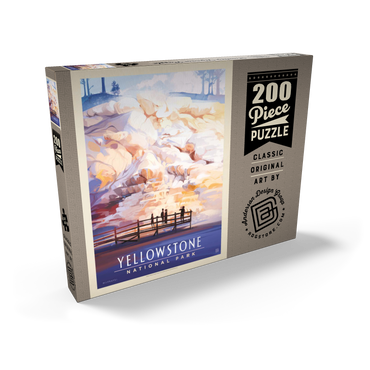 Yellowstone National Park: Mammoth Hot Springs Terraces, Vintage Poster 200 Puzzle Schachtel Ansicht2