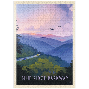 puzzleplate Blue Ridge Parkway: Bird's Eye View, Vintage Poster 1000 Puzzle