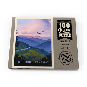 Blue Ridge Parkway: Bird's Eye View, Vintage Poster 100 Puzzle Schachtel Ansicht3